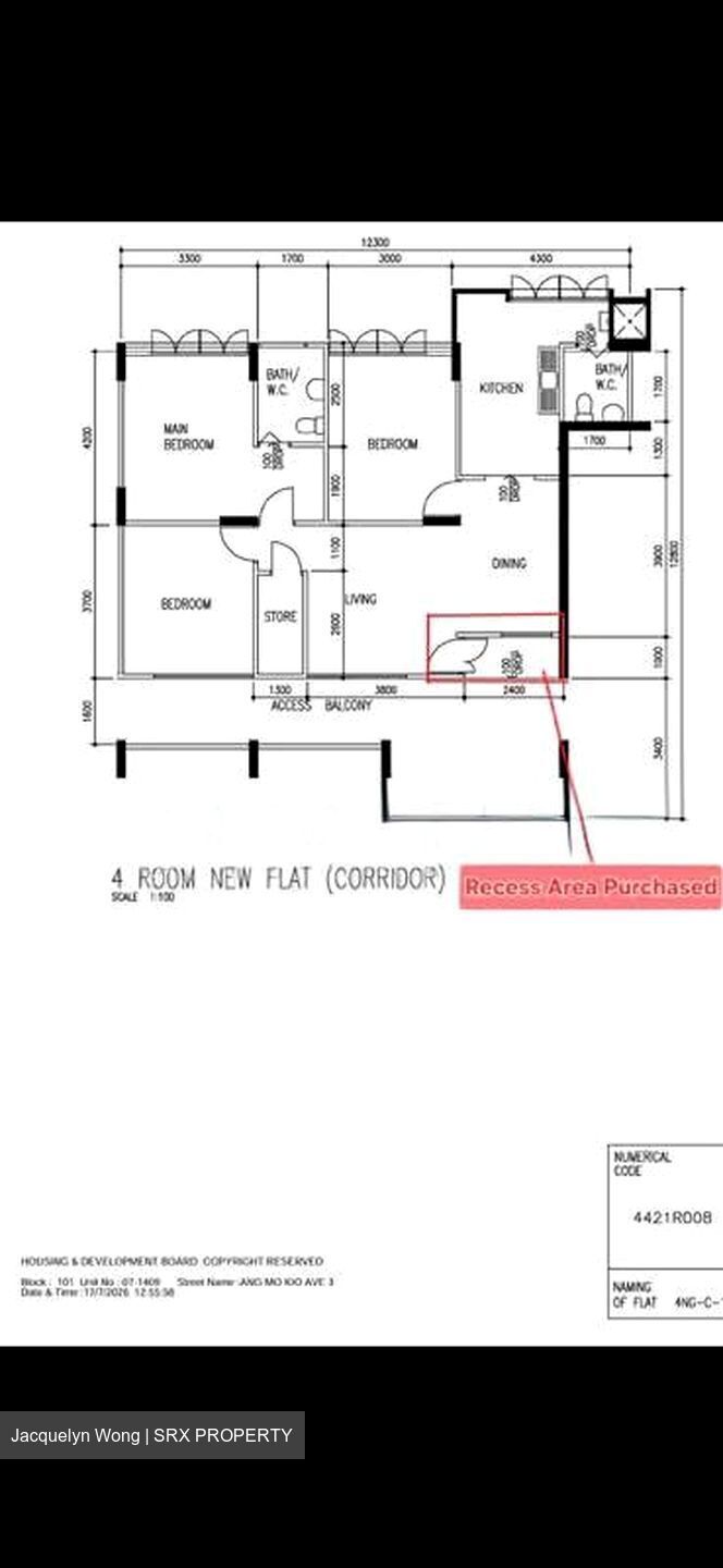 Blk 101 Kebun Baru Heights (Ang Mo Kio), HDB 4 Rooms #586719671